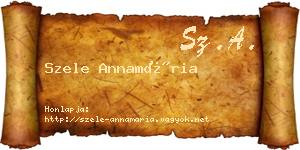 Szele Annamária névjegykártya